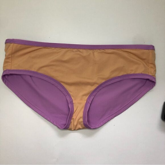 J Crew Bikini Top/Bottom Rainbow Bloom Matching Solid Lilac Bottoms Med/Small - Picture 7 of 13